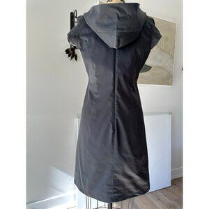 NIX Dove grey HOODED dress, cotton/stretch, size 8 (Euro 40)